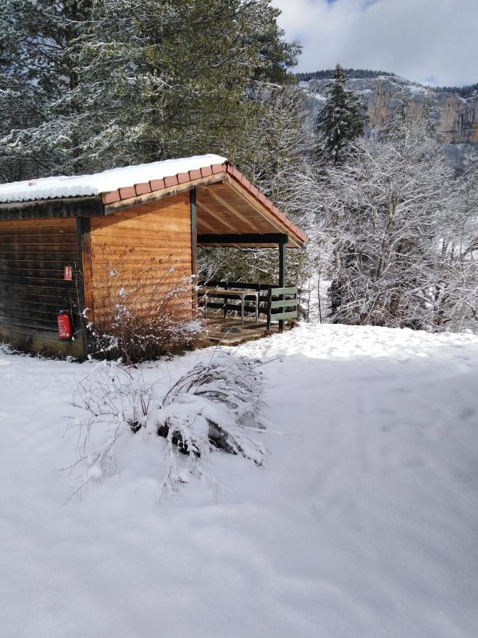Chalet Du Camping La Porte St Martin Saint-Martin-en-Vercors Bagian luar foto